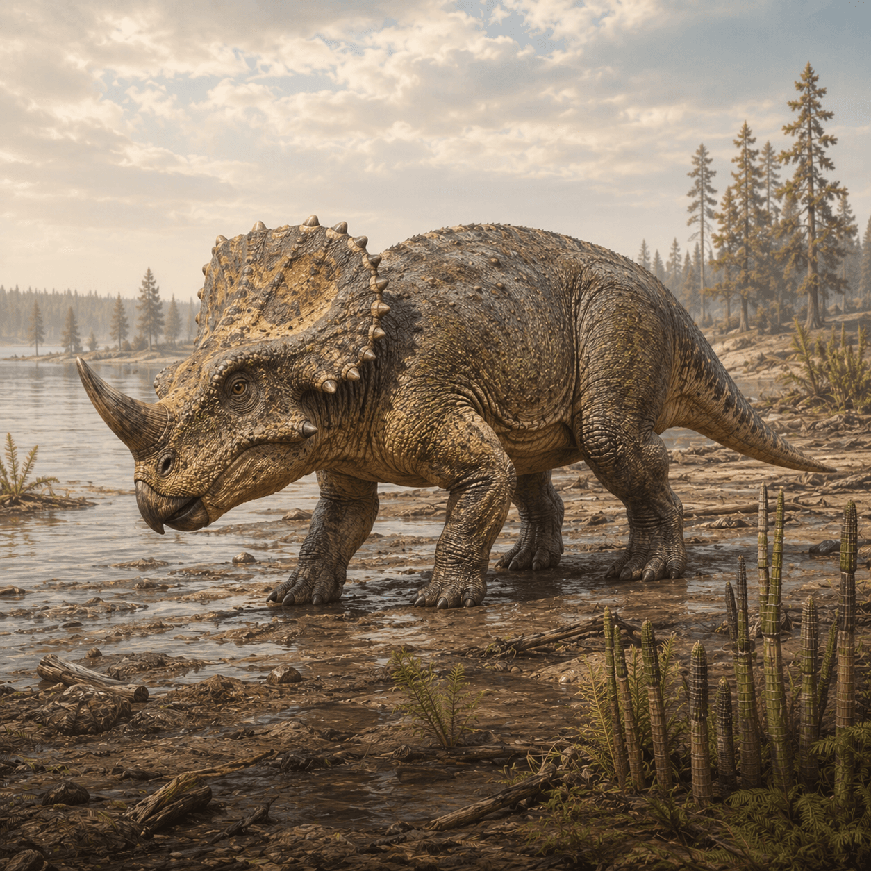 Illustrated reconstruction of Centrosaurus