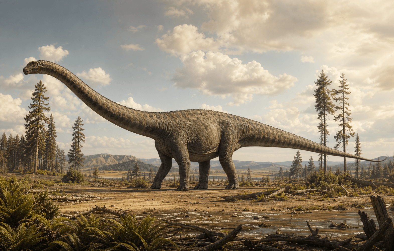 AI reconstruction of Diplodocus