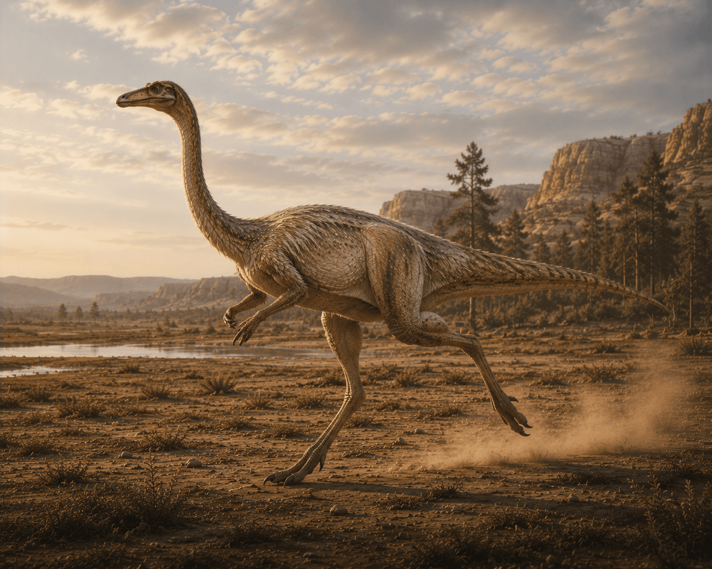 Illustrated reconstruction of Gallimimus