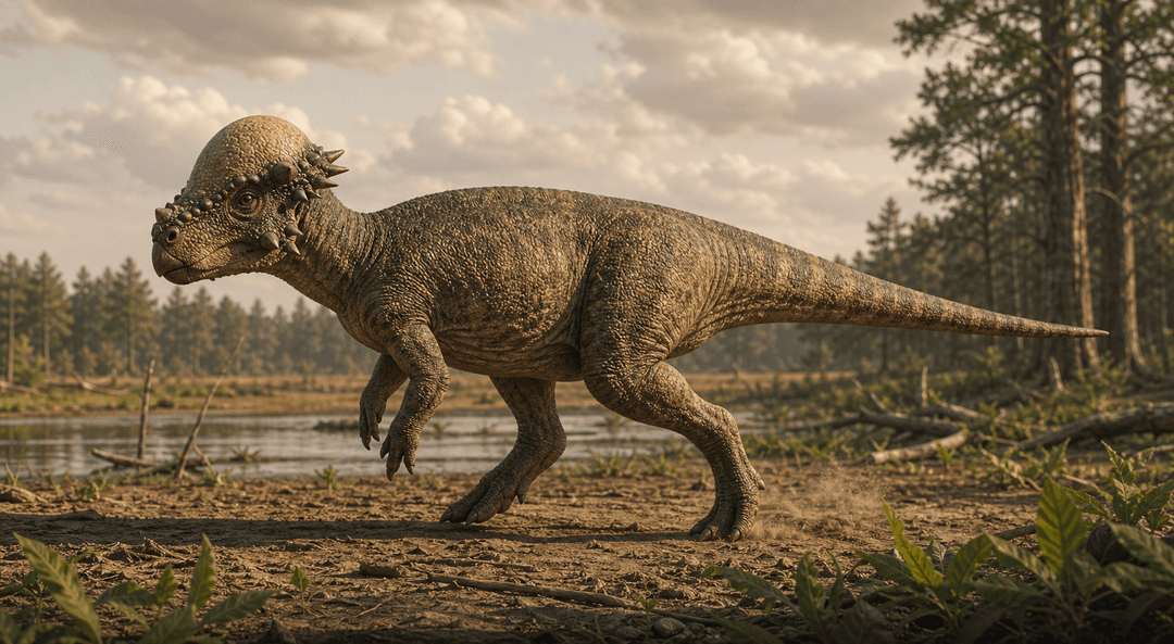 AI reconstruction of Pachycephalosaurus