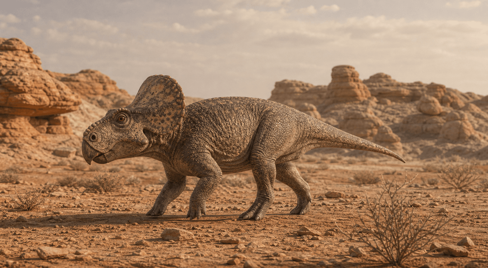 AI reconstruction of Protoceratops