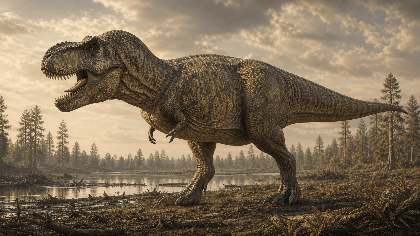AI reconstruction of Tyrannosaurus rex