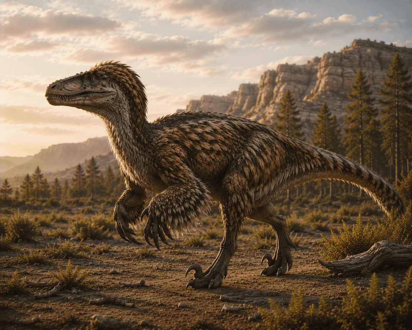 Illustrated reconstruction of Utahraptor