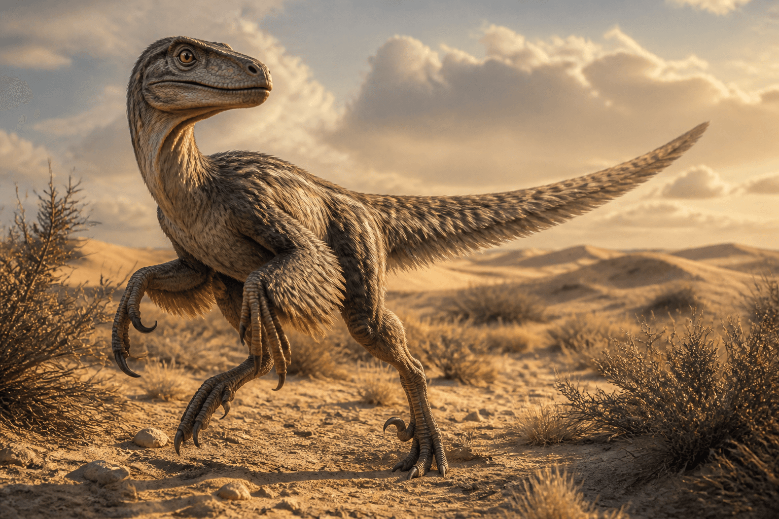 AI reconstruction of Velociraptor