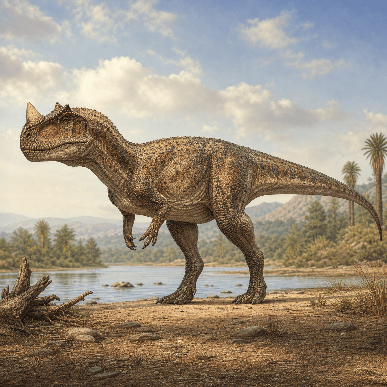 Illustrated reconstruction of Ceratosaurus